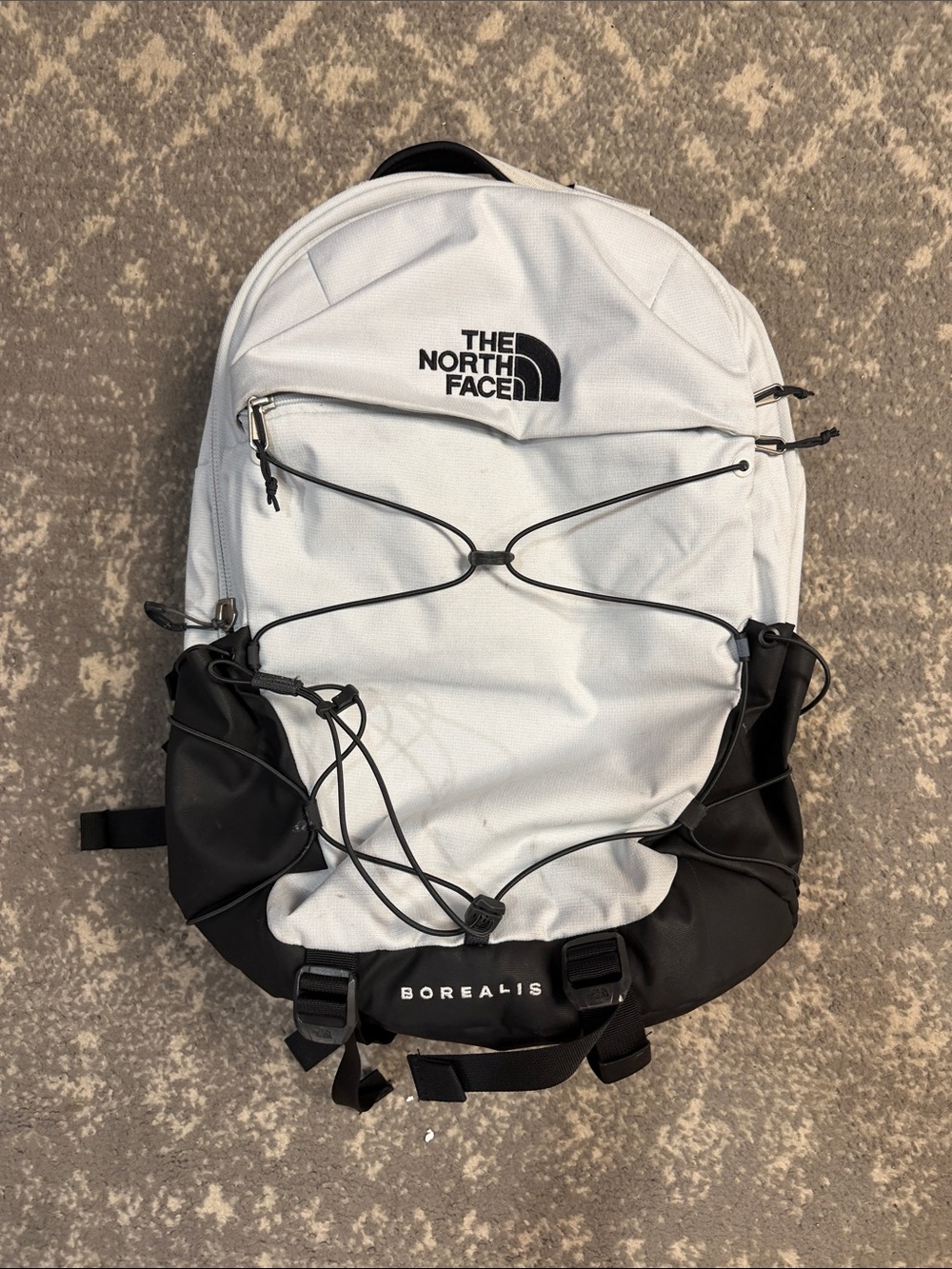The North Face White and Black Borealis Daypack